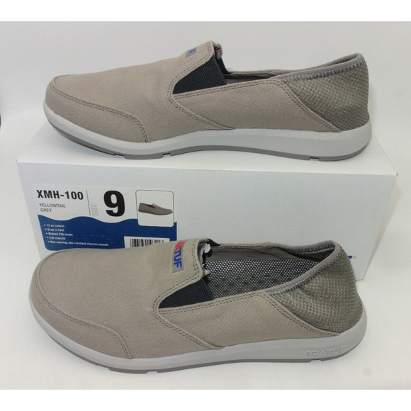 NEW Xtratuf Yellowtail Slip On Shoe Boat Deck Shoes Gray Men's 9 - Picture 1 of 7